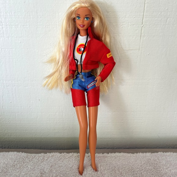 Barbie Other - Vintage 1994 Mattel Baywatch Barbie Doll Lifeguard Red Jacket Whistle 13199